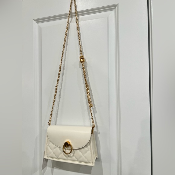 Charles & Keith Roza Beaded Handle Scarf Bag in Cream NWT - Picture 10 of 16